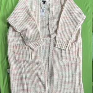 Torrid Chunky Knit 3x Sweater in White and Pink